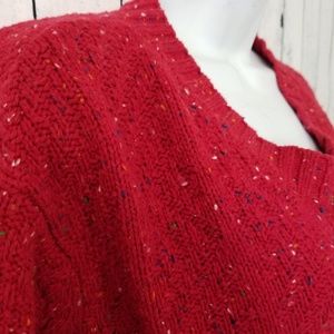 Cabela's Red Cable Knit Sweater EUC XL